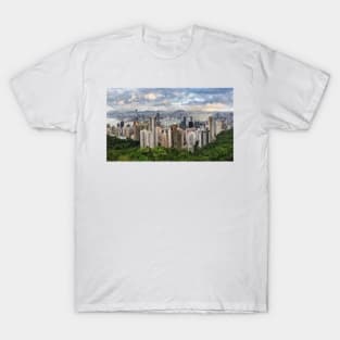 Victoria Peak Abstract Painting T-Shirt